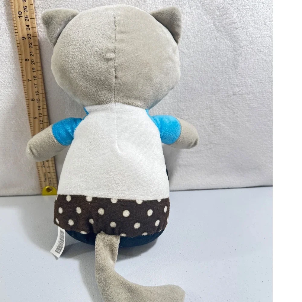 A‎ A Global Industries Cat Plush Toy Meow Blue Shirt Polka Dot Skirt